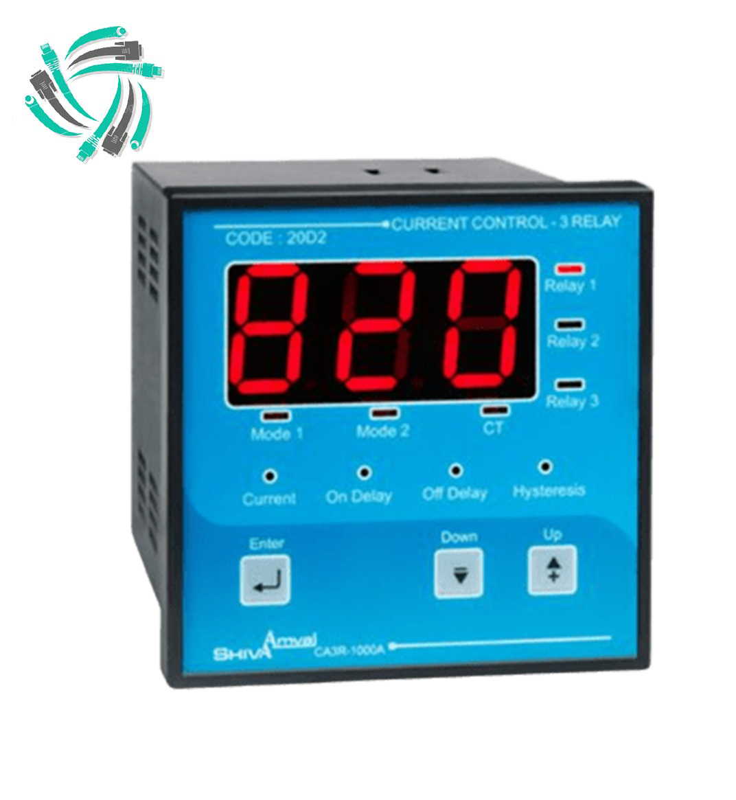 کنترل آمپر سه رله ای شیوا امواج کد 20D2
