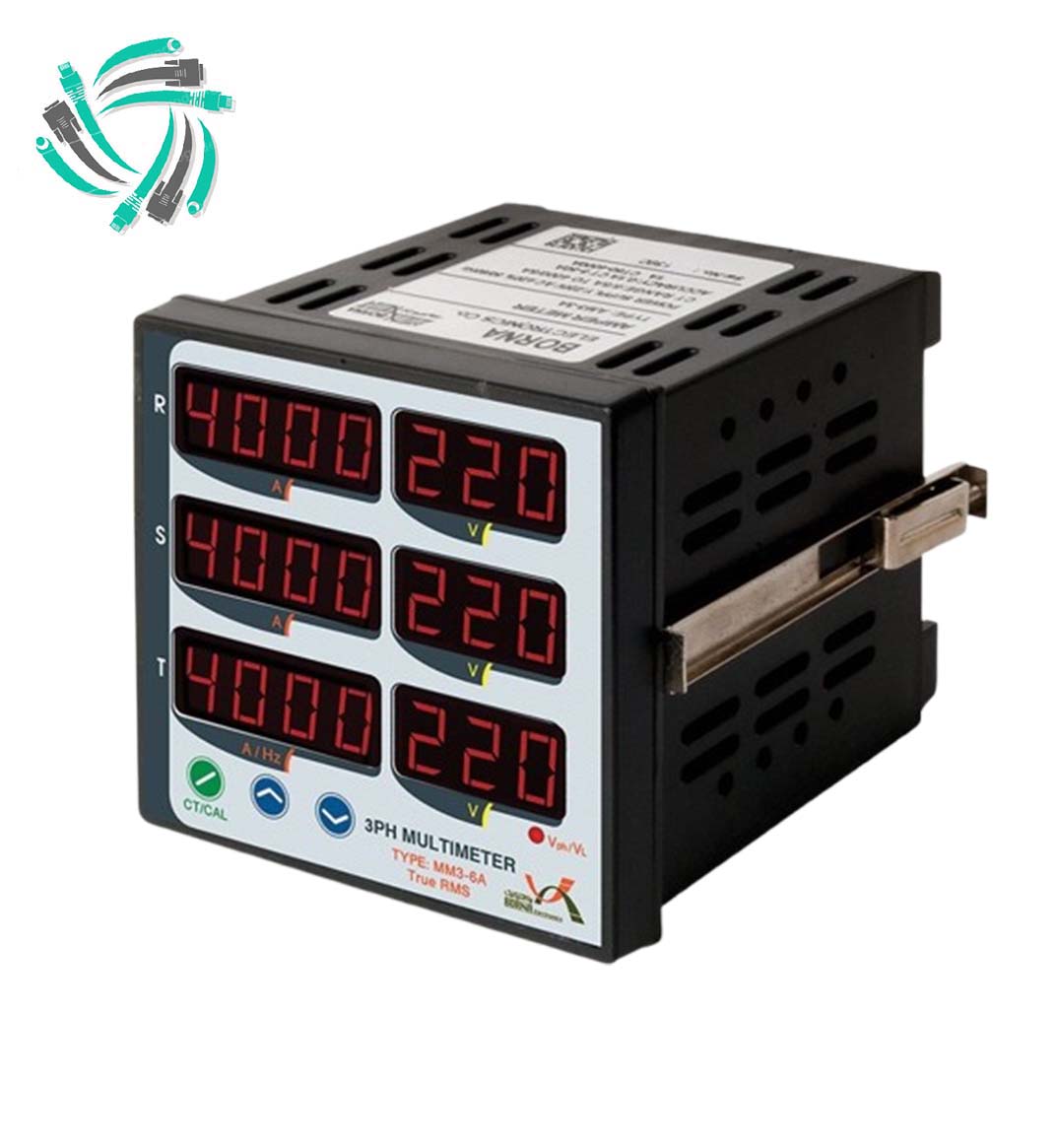 مولتی متر سه فاز شش نمایشگر 9696 مدل MM3-6A برنا الکترونیک
